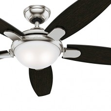 Hunter 54 in. Contemporary Ceiling Fan in Brushed Nickel with LED Light and Remote Control (Certified Refurbished) - B07BFHF57L
